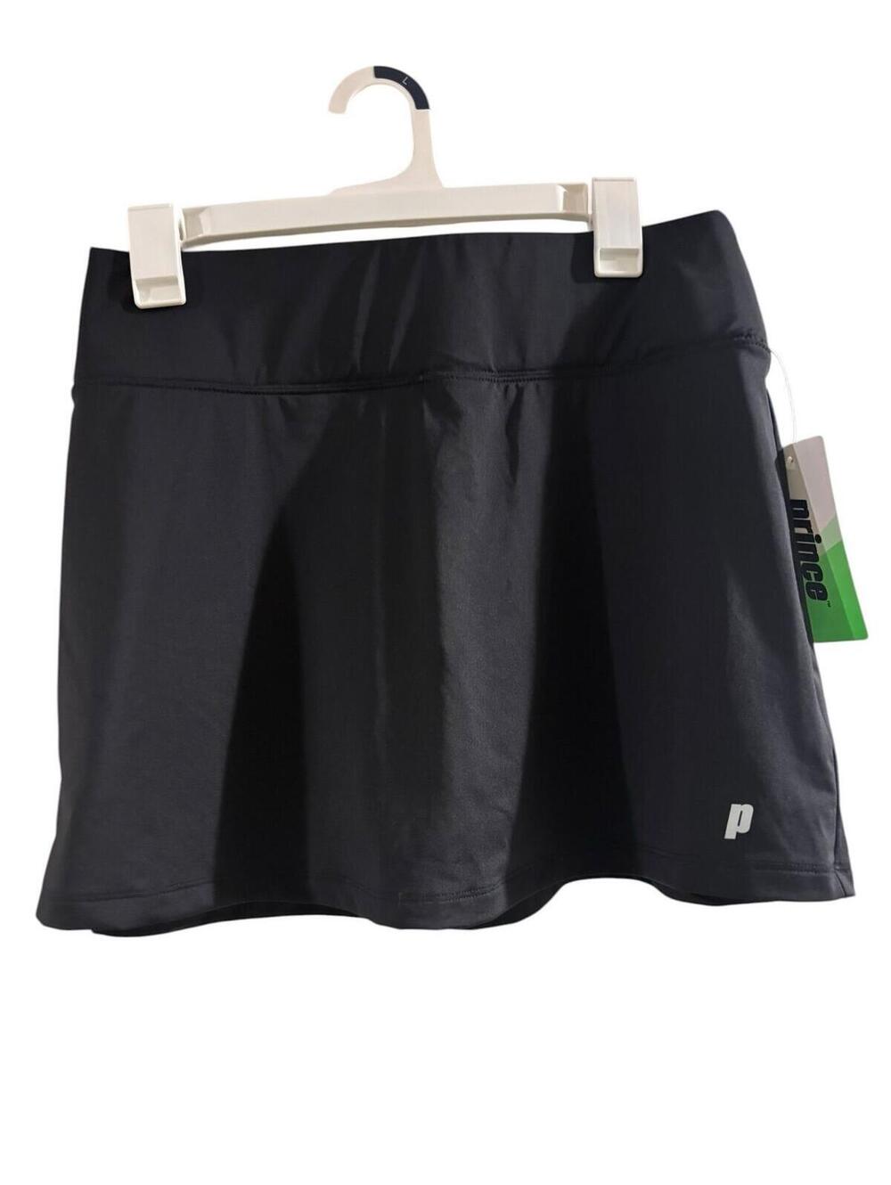 Prince Tennis Skort Womens Medium Black Athletic Skirt Built In Shorts NWT